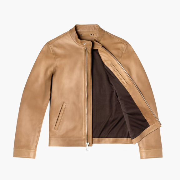 Men’s Camel Racer Jacket: Timeless Style Meets Modern Comfort