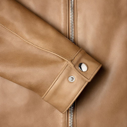 Men’s Camel Racer Jacket: Timeless Style Meets Modern Comfort